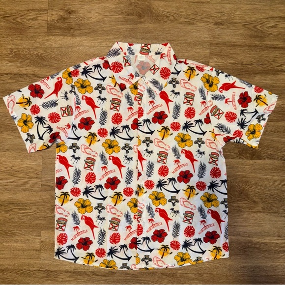 New Margaritaville Florida Panthers Hockey Shirt Button Short Sleeve Mens XL - Picture 1 of 6